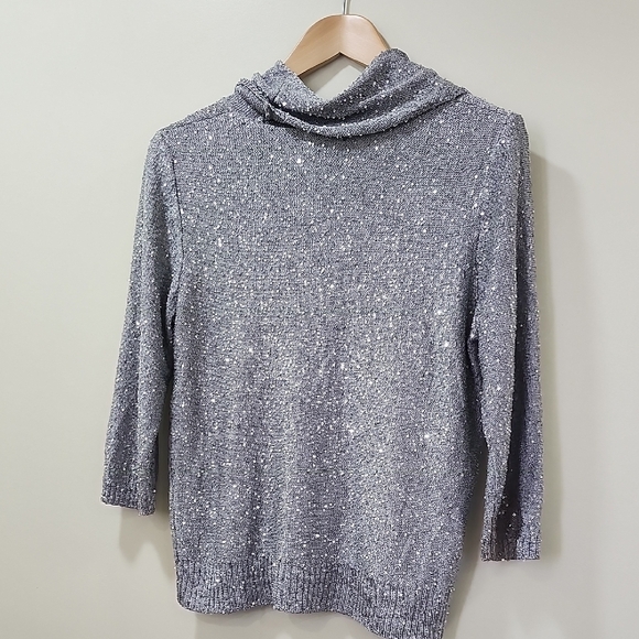 Nue Options Gray Cowl Neck Sweater - Picture 7 of 8